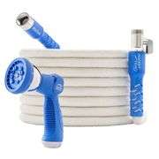 Expandable Marine Hose, UV Protection, 3/4 in x 100 ft. Hose, On/Off Valve, BONUS 10 Pattern Sprayer, AS-SEEN-ON-TV