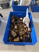 Bin of Assorted Brass Bushings