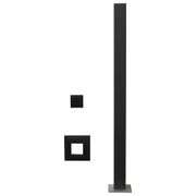 Deckorators 3-in x 3-in x 3-1/4-ft Matte black Aluminum Deck Post