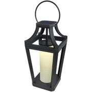 Springfield Black Dusk to Dawn Integrated LED Outdoor Solar Lantern