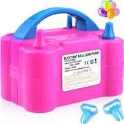 Electric Balloon Pump,Balloon Inflator, Dual Nozzle Electric Air Pump,Balloon Pump Balloons Blower 110V 600W for Party Decoration with Gifts:2 Balloon