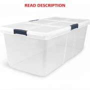 2 - Project Source X-large 25-Gallons (100-Quart) Clear, White Tote with Latching Lid