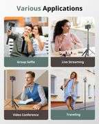 Sensyne 60" Phone Tripod & Selfie Stick, Lightweight All in One Phone Tripod Integrated with Wireless Remote Compatible with All Cell Phones for Selfi