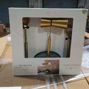 4pc Stainless Steel Barware Set with Marble Stand Green - Threshold
