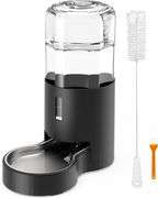 7L Automatic Dog Water Dispenser Bowl, Gravity Pet Water Dispenser with Stainless Steel Bowl, No Spilling Large Capacity Water Feeder for Dogs Cats (7