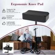 Lightweight Knee Scooter,Foldable & Adjustable Knee Scooter for Adults for Foot Surgery,Steerable Knee Walker with Detachable Basket,Includes DIY Stic