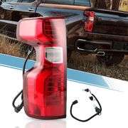 VPIMOZO Tail Lights Assembly Compatible With 19-23 2019 2020 2021 2022 2023 Chevy Silverado 1500 2500/3500HD Halogen Rear Tail Light Housing With Bulb