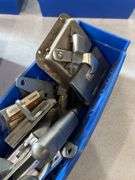 Bin of Assorted latches and Hinges