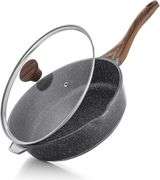 SENSARTE Nonstick Deep Frying Pan Skillet, 11-inch Saute Pan with Lid, Stay-Cool Handle, Chef Pan Healthy Stone Cookware Cooking Pan, Induction Compat
