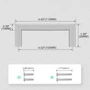 EZRENOVA 4" (102mm) Hole Centers Brushed Nickel Stainless Steel Cabinet Pulls 10 Pack - Handles for Kitchen Cabinets, Bathroom Drawers & Dressers