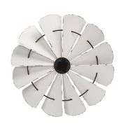 Style Selections Windmill Off-white 17.38-in H x 17.38-in W Novelty Metal Hand-painted 3D Art