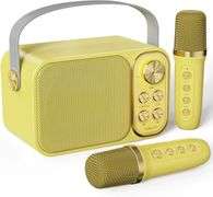 Mini Karaoke Machine for Kids Adults, Portable Bluetooth Speaker with 2 Wireless Microphones, Kids Karaoke Machine for Girls Boys, Toys Birthday Gifts