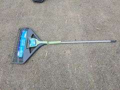 26 in. Poly Double Tine Leaf Rake with Detachable Hand Rake