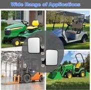 WMPHE Universal Magnetic Tractor Mirrors Golf Cart Mirrors Side View No-Drilling Magnetic Mirror Compatible with John Deere Tractor Accessories Kubota