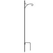 Torenia 64 in. Black Steel Shepherd Hook