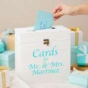 Juvale Wooden Wedding Card Box for Reception With Clasp and Slot, 9.75 x 5 x 10 Inches, White