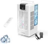 TOHwTOH Portable Air Conditioner, 4 Speeds Evaporative Air Cooler Fan with 120 Oscillation, 2000ml Water Tank, Remote Control & 8H Timer, 12 Modes, Hu