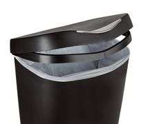 MOXIE 13- Gallons Black Plastic Touchless Kitchen Trash Can with Lid Indoor