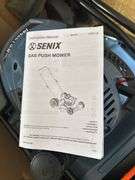 SENIX 21" Gas Lawn Mower, 144cc 4-Cycle, 2-In-1 Mulch & Side Discharge Push Mower, 6 Height Adjustments, 11" Rear Wheels, LSPG-L6
