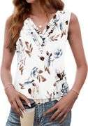 AUSELILY Womens Summer Unique V Neck Sleeveless Tank Tops 2024 New size large