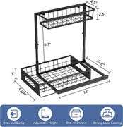 kitchen Under Sink Organizer, 2 Pack Slide Out Kitchen Cabinet Organizer, Pull Out Bathroom Sink Shelves, Under Sink Organizer for Kitchen Bathroom Pa