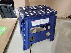 ACSTEP Folding Step Stool 13' Tall Kids Step Stool Plastic Step Stools with Non-Slip Surface - Royal Blue