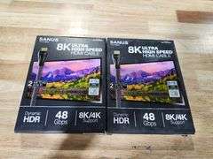(2) Sanus 8K HDMI to HDMI 6.56-ft Black
