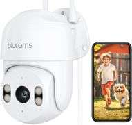 blurams 2K Security Camera Outdoor, 360 PTZ Cameras for Home Security Outside with Motion Detection Tracking, Color Night Vision, Two-Way Audio, IP66