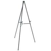 U.S. Art Supply 66" High Showroom Black Aluminum Display Easel and Presentation Stand, Adjustable Floor and Tabletop Use