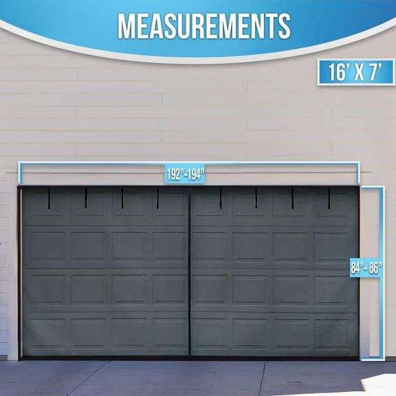 16 ft. X 7 ft. Two Car Roll-Up Garage Door Screen with Magnetic Closure