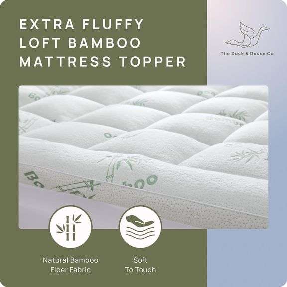 Cooling Mattress Topper - Twin Size | Plush Pad Mattress Topper for Back Pain Relief, 8-21" Deep Pocket | Viscose Made from Bamboo Pillow Top | Bedroo
