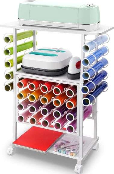 30 Vinyl Roll Holders for Cricut Cart, Cricut Organization and Storage Compatible with Cricut Maker Machine, Crafting Table Organization Workstation f