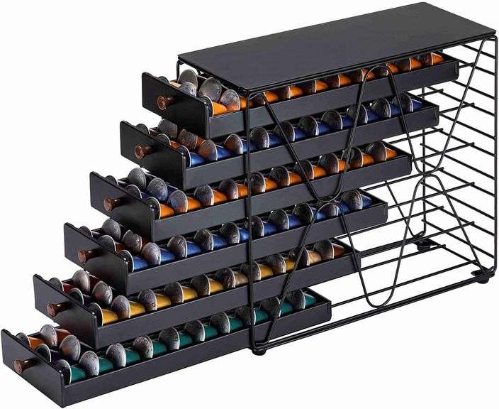 ZCDCP Coffee Pod Holder, 6 Tiers Coffee Pod Drawer for Nespresso ...