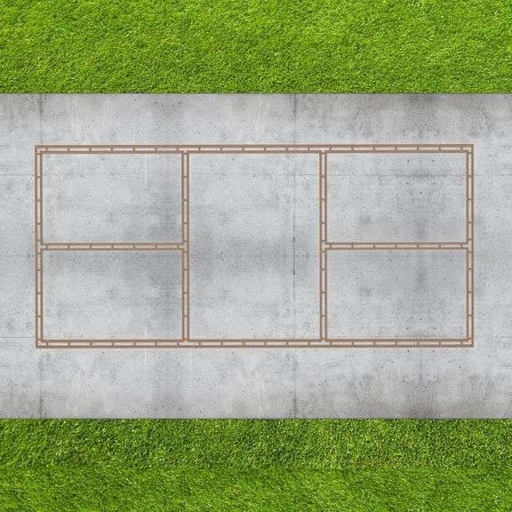 Reusable Pickleball Court Marking Kit Easy to Install Professional Size Adjustable Pickleball Court Line Cardboard Stencil for Asphalt Concrete Drivew
