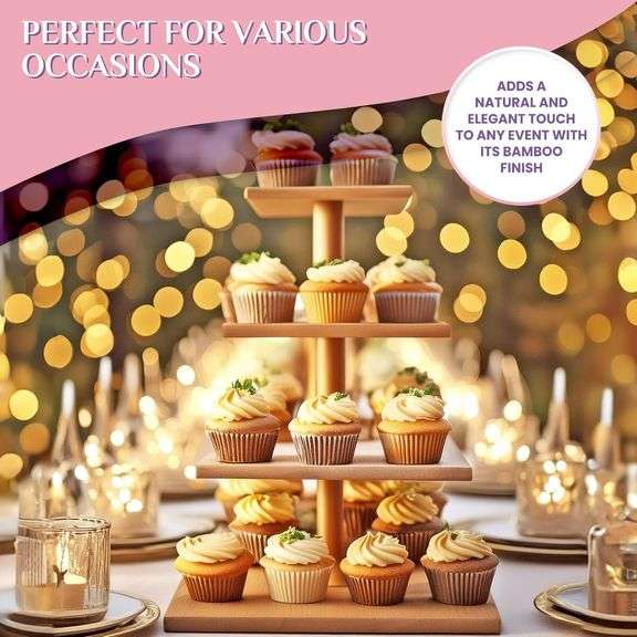 Generic Cupcake Stand for Events, Brown