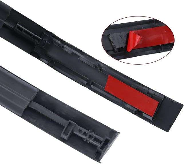 SHOWSEN 75551-04063 75561-02020 2pcs Roof Drip Molding Compatible with 2005-2015 Toyota Tacoma Double CAB