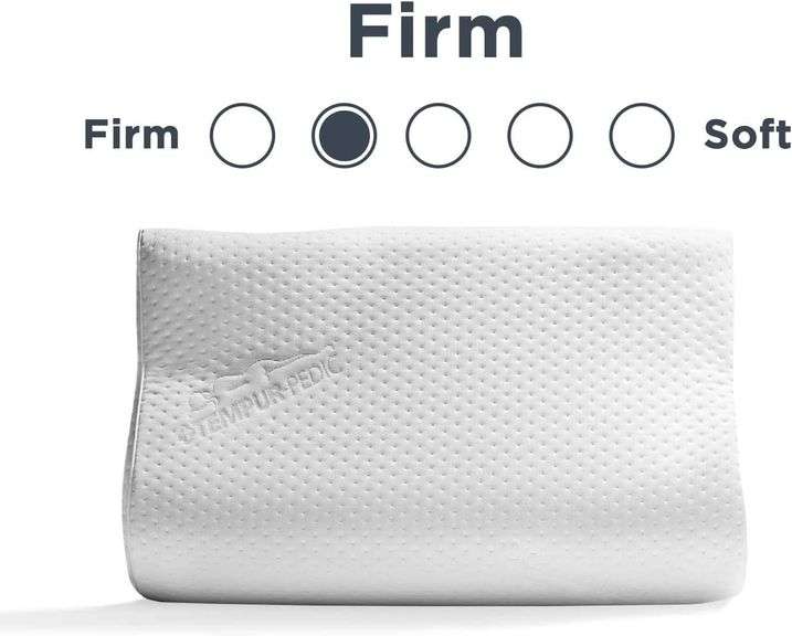 Tempur Pedic Neck Pillow, Medium, White Medium Profile 2018 Edition