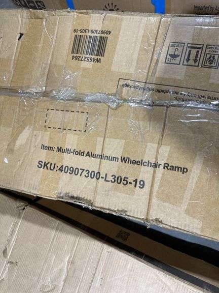 10 ft. Aluminium 700 lbs. Capacity Portable and Foldable Wheelchair Ramps in Black with Non-Skid Surface