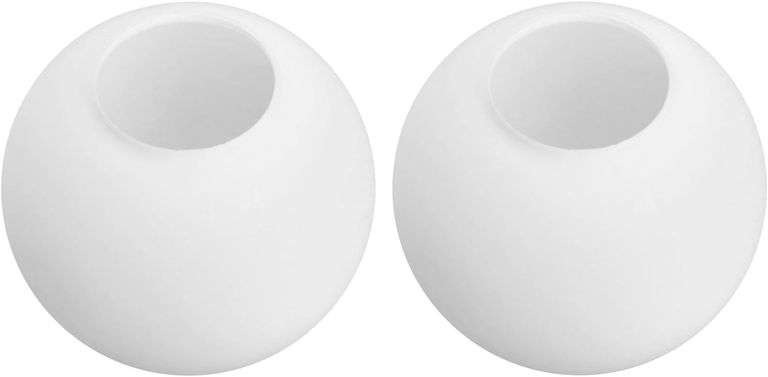 Bektas Chandelier Lighting Replacement Glass Shade Set of Two, Modern White Lampshade Glass Accessories,for Chandelier,5.9 Diameter (White)