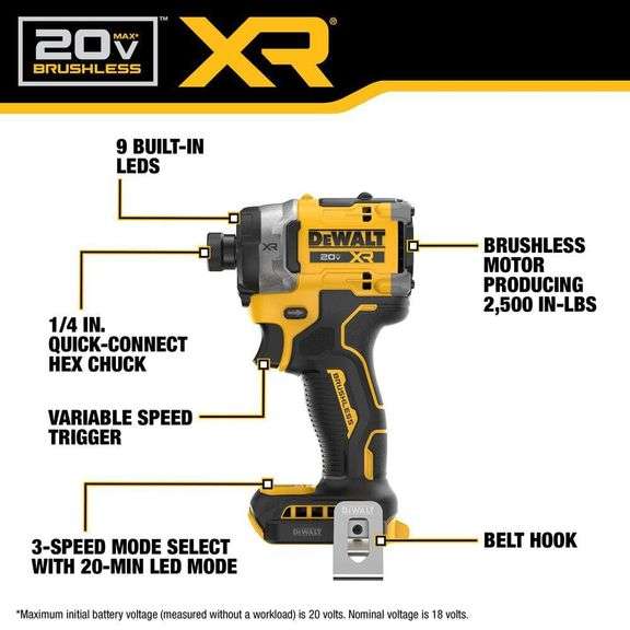 20V MAX XR Cordless Impact Driver (Tool Only)