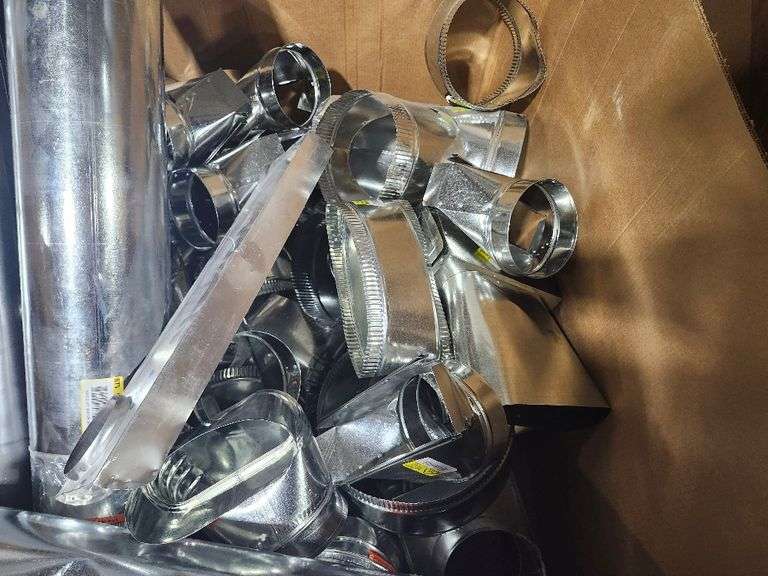 Pallet of Galvanized Steel piping and accessories