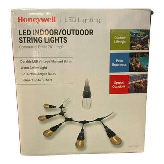 Honeywell 24' Commercial-Grade LED Indoor/Outdoor String Lights