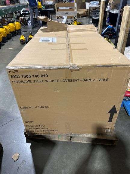 Brown Wicker Loveseat Missing Cushion Covers