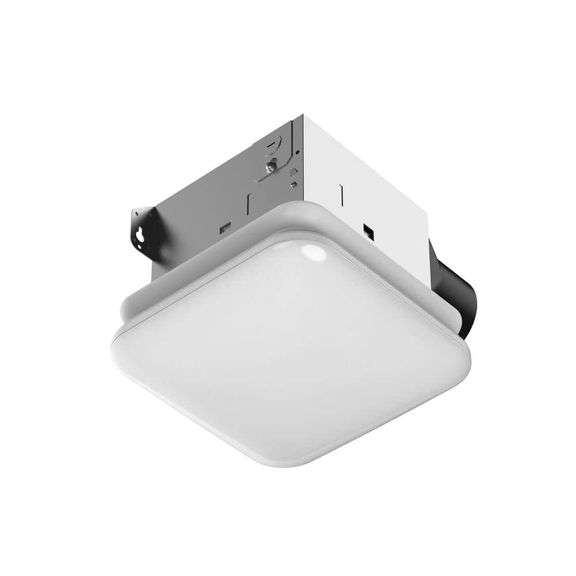 50 CFM Ceiling Mount Room Side Installation Bathroom Exhaust Fan with Adjustable Color Temperature LED and Night Light