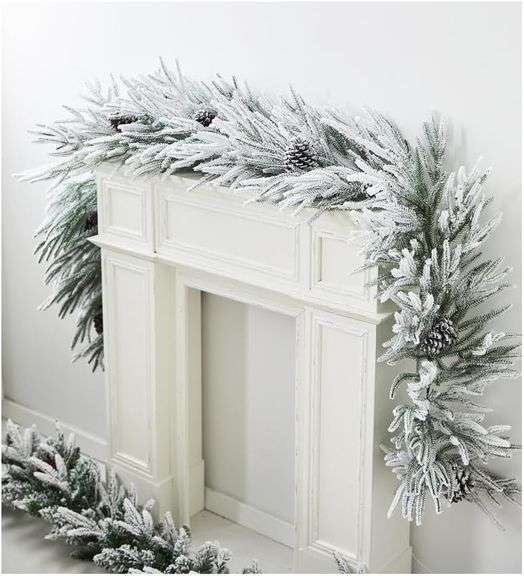 Nvzi 6.5 FT Artificial Christmas Garland, Pine Cones, for Front Door Home Office Christmas Decorations, C
