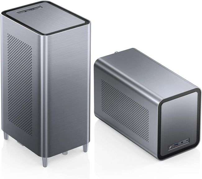 JONSBO N1 Mini-ITX NAS Chassis, ITX Computer Case, 5+1 Disk Bays NAS Mini Aluminum with Steel Plate Case, Built-in 14cm Fan, Only SFX Power Bite, Supp