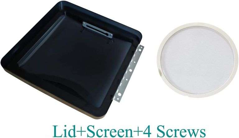 Rv Roof Vent Lid Dome Cover Remplacement compatible with Fantastic Fan with Screen (Smoke)