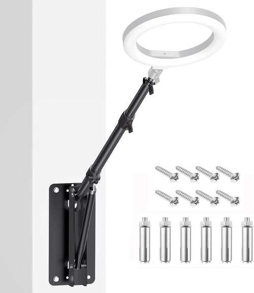 SEDGEWIN Wall Mount Triangle Boom Arm, 51inch/130cm Adjustable Ring ...