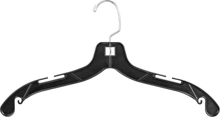 Black Plastic Hanger 50 Pack