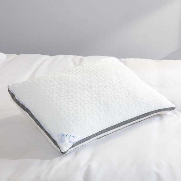 Brookstone Perfect 2-In-1 Comfort Pillow - White - Standard